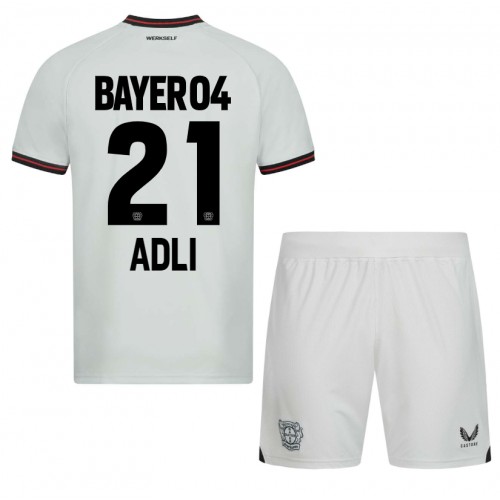 Fotbalové Dres Bayer Leverkusen Amine Adli #21 Dětské Venkovní 2023-24 Krátký Rukáv (+ trenýrky)